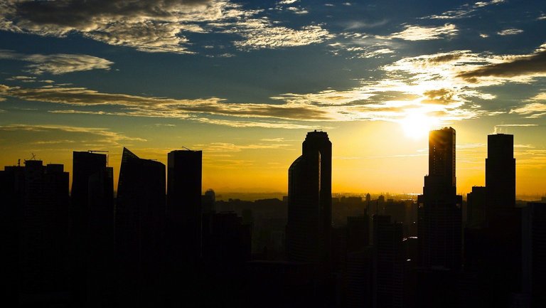 Silhouette einer Großstadt